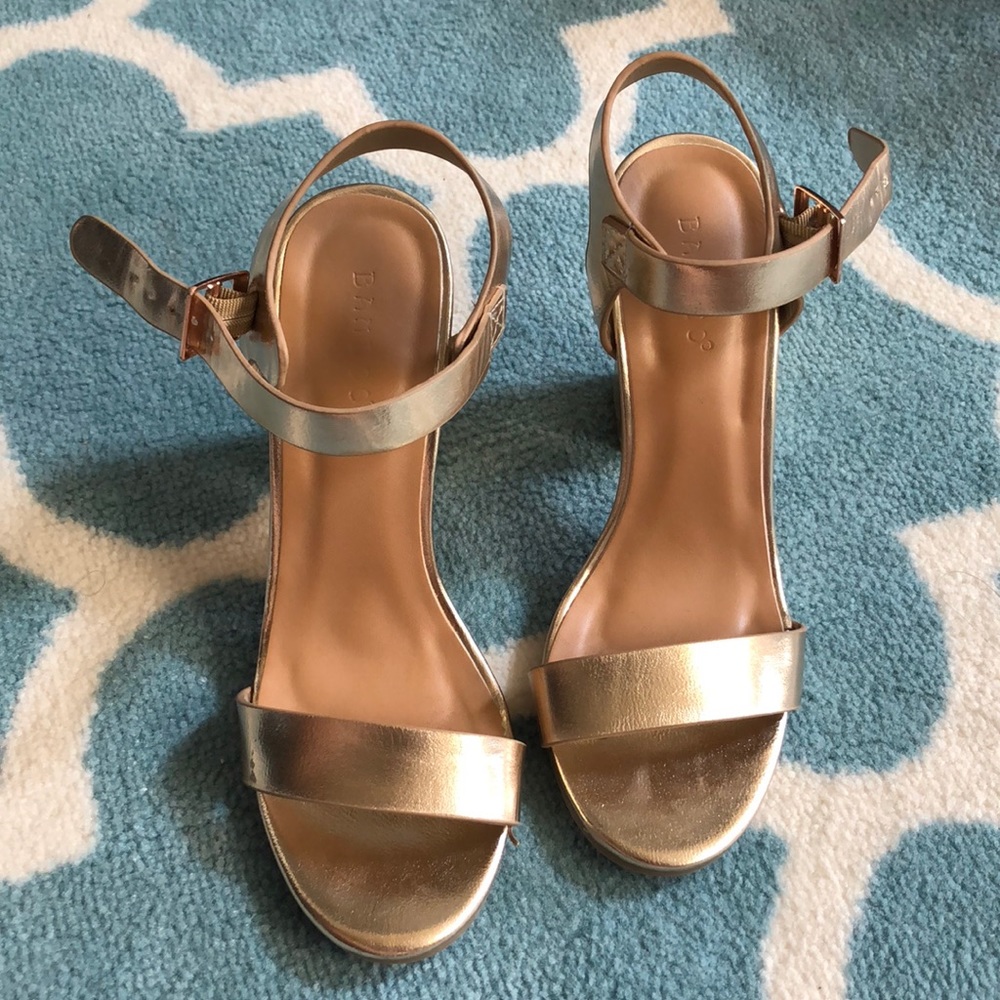 Bamboo influencer-06M gold chunky heels
